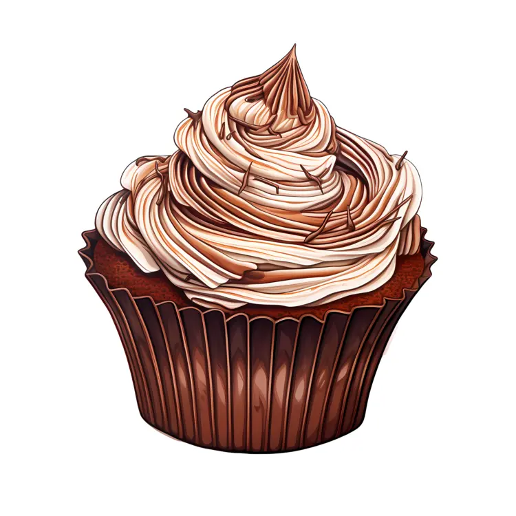 Chocolate Cupcake with Swirled Frosting