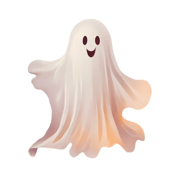 Happy Cartoon Ghost