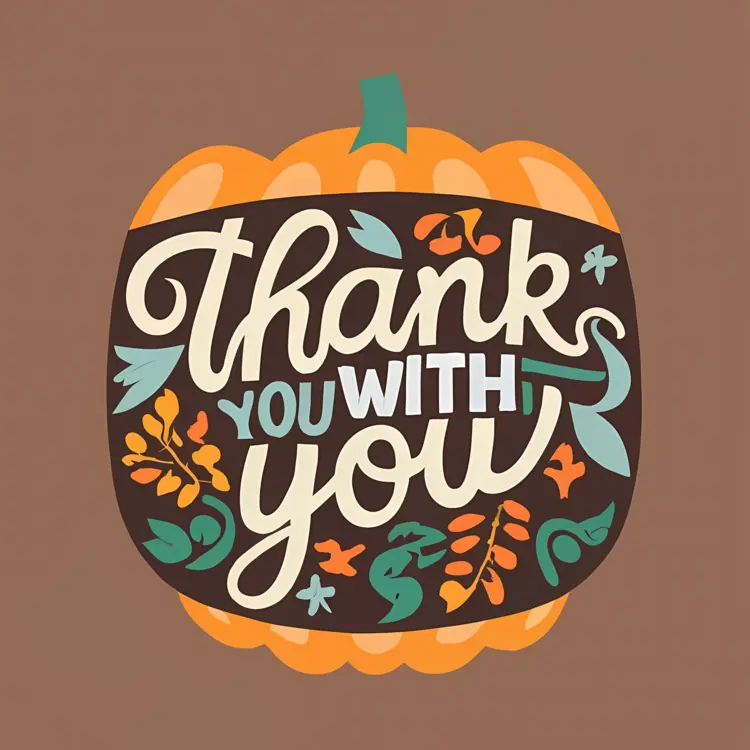 Thank You with You Pumpkin Design