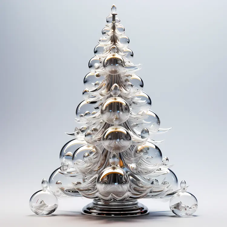 Clear Glass Christmas Tree Decoration