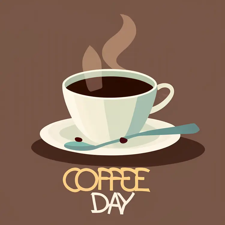 Coffee Cup with Steam for Coffee Day