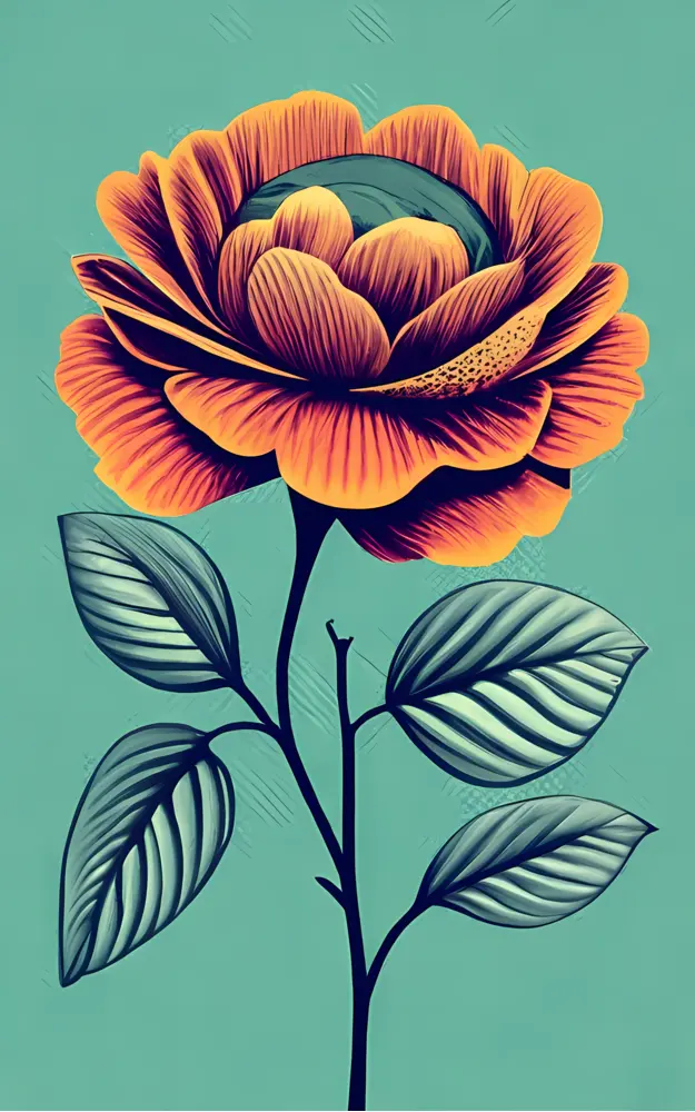 Beautiful Pink Flower Illustration
