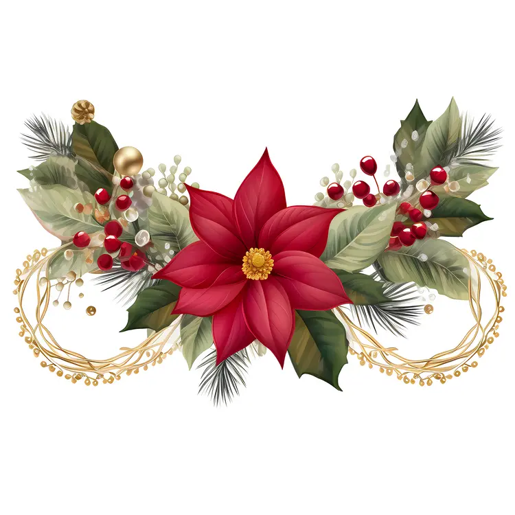 Beautiful Poinsettia Christmas Decoration