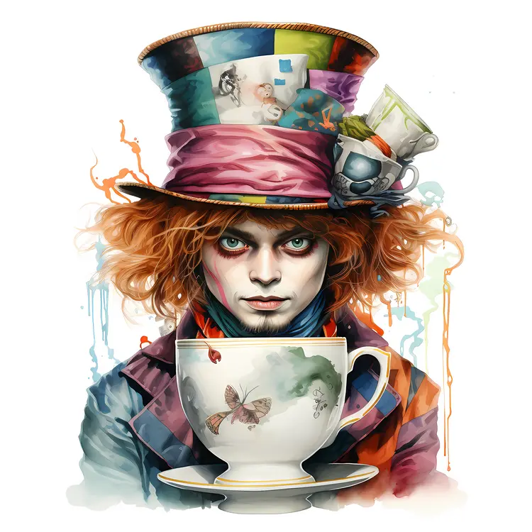 Mad Hatter with Large Tea Cup