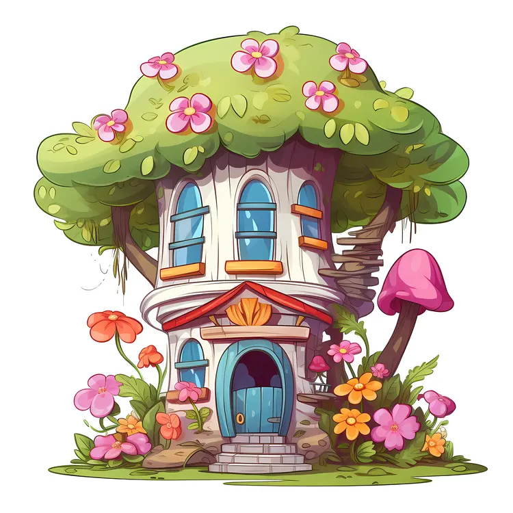 Small cute doodle house