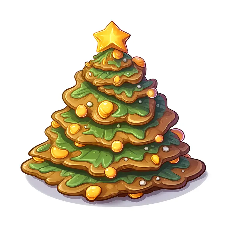 Christmas Tree Cookie with Decorations