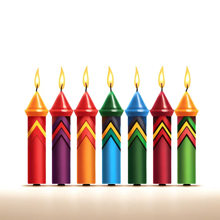Colorful Patterned Candles