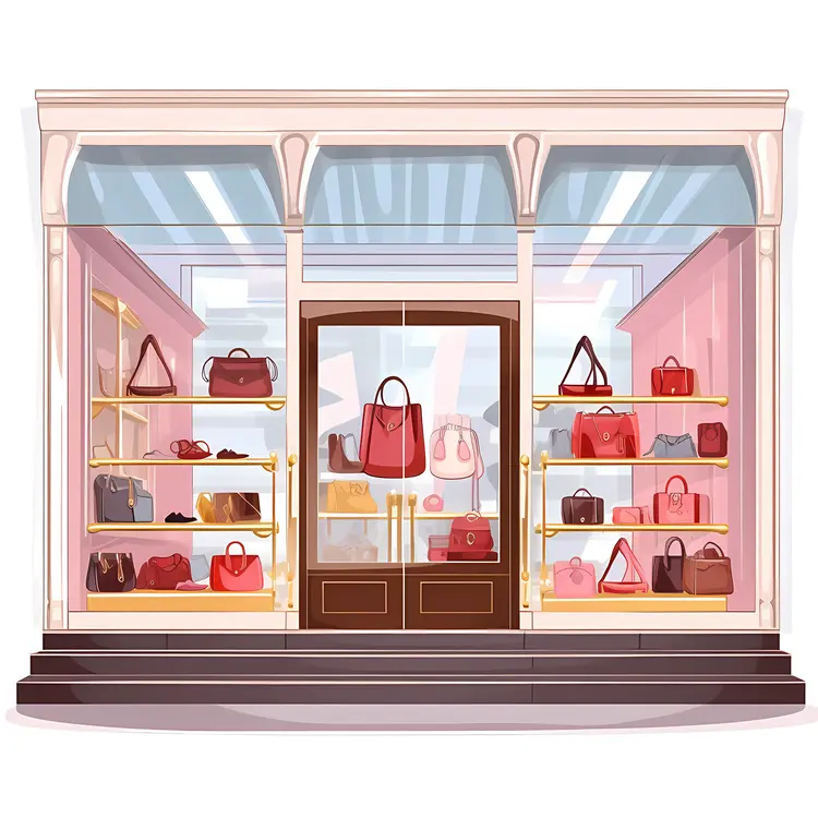 Elegant Handbag Storefront Display