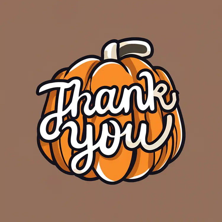Thank You Pumpkin Illustration