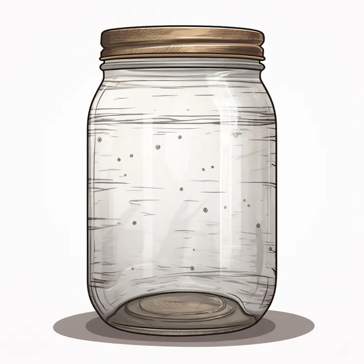 Empty Glass Jar with Lid