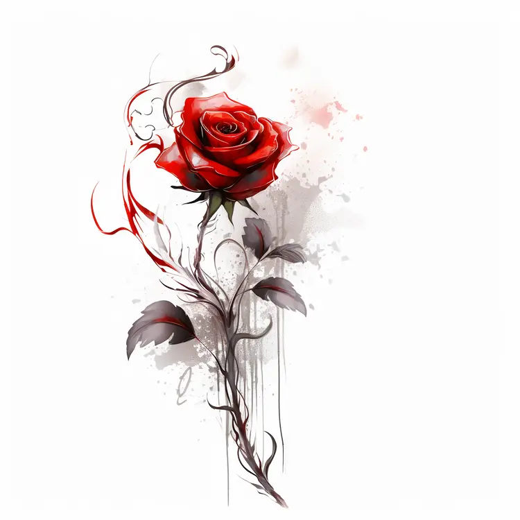 Artistic Red Rose