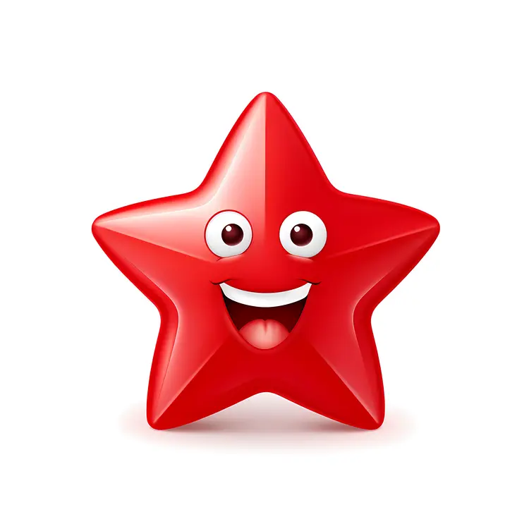 Smiling Red Star Cartoon