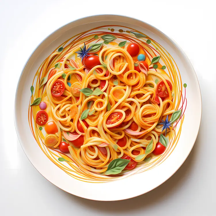 Colorful Spaghetti Dish