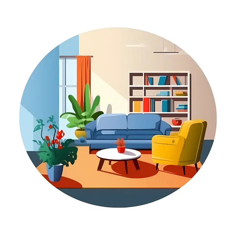 Cozy Living Room with Modern Furniture