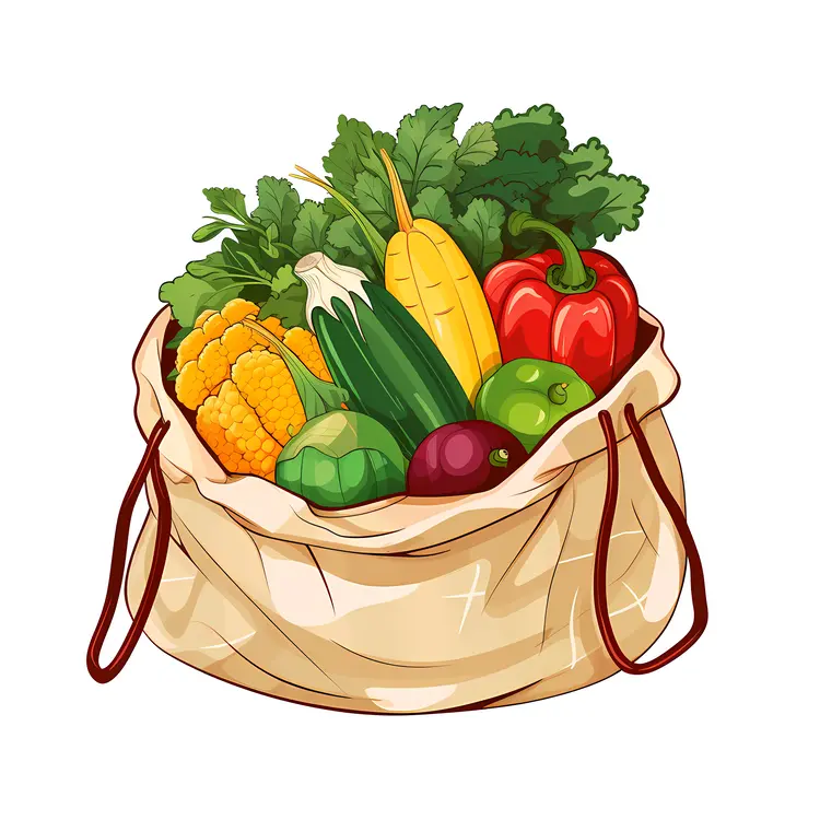 Fresh Organic Vegetables in a Bag