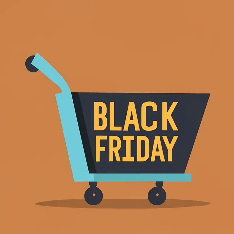 Beautiful cups for Black Friday concept