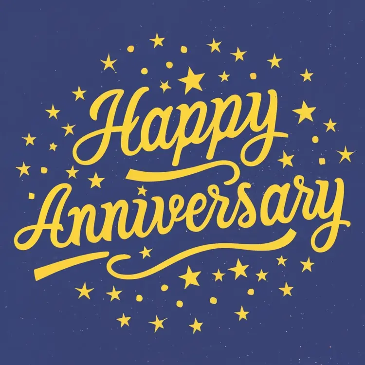 Happy Anniversary with Stars