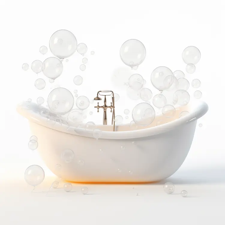 Bathtub Filled with Bubbles