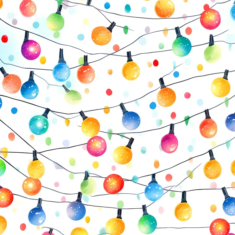 String of Colorful Decorative Lights