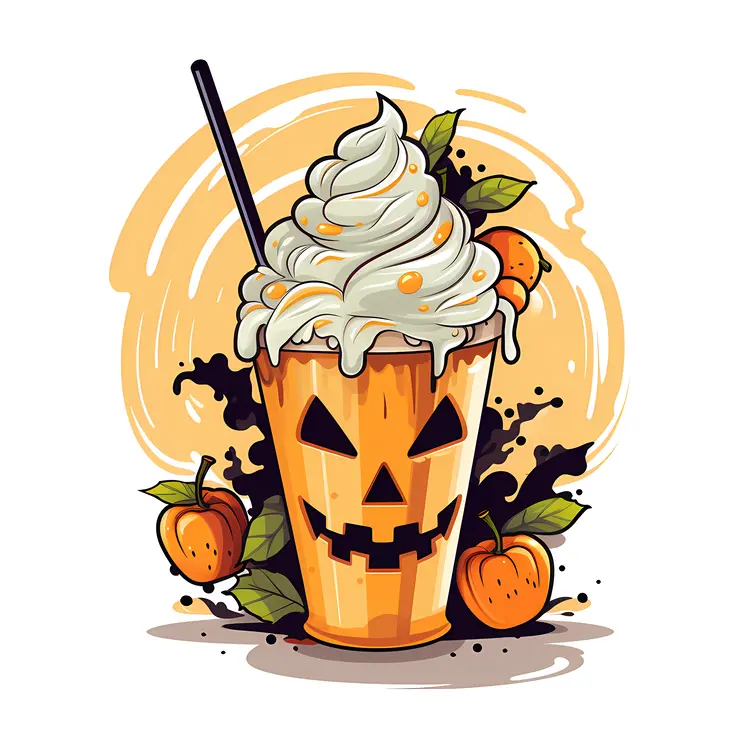 Pumpkin Themed Halloween Milkshake