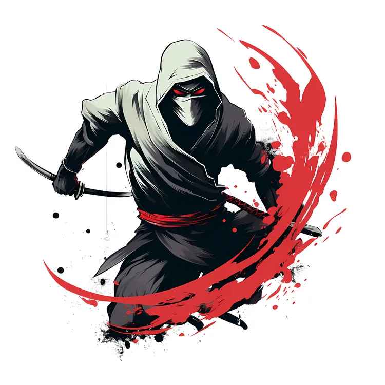 Stealthy Ninja Warrior with Sword