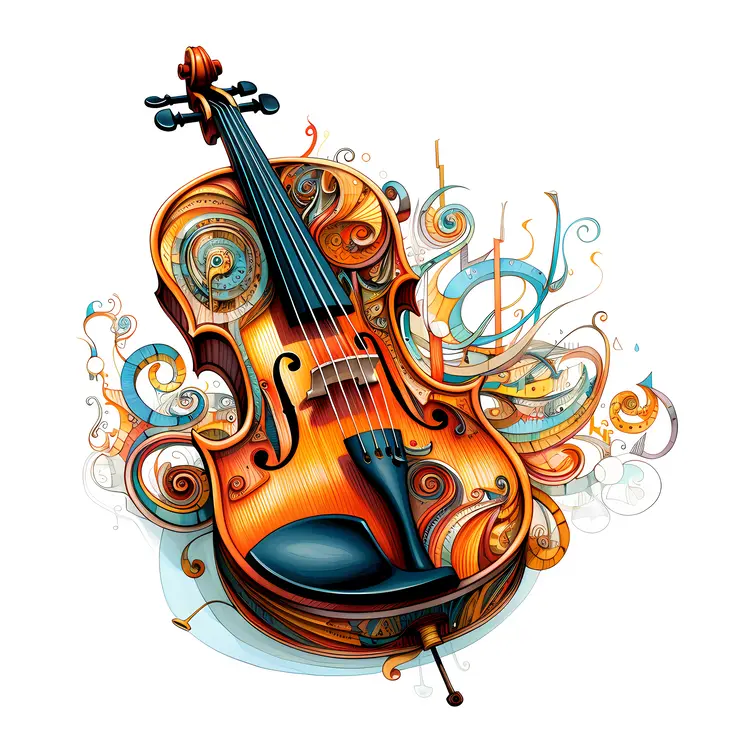 Ornate Decorative Violin