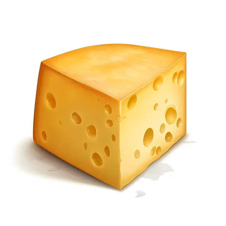 Yellow Cheese Block with Holes