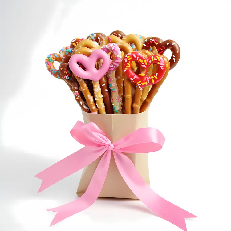 Pretzels with Sprinkles in Bag