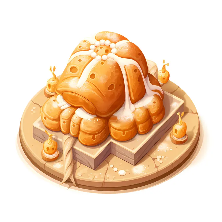 Decorative Bread with Icing