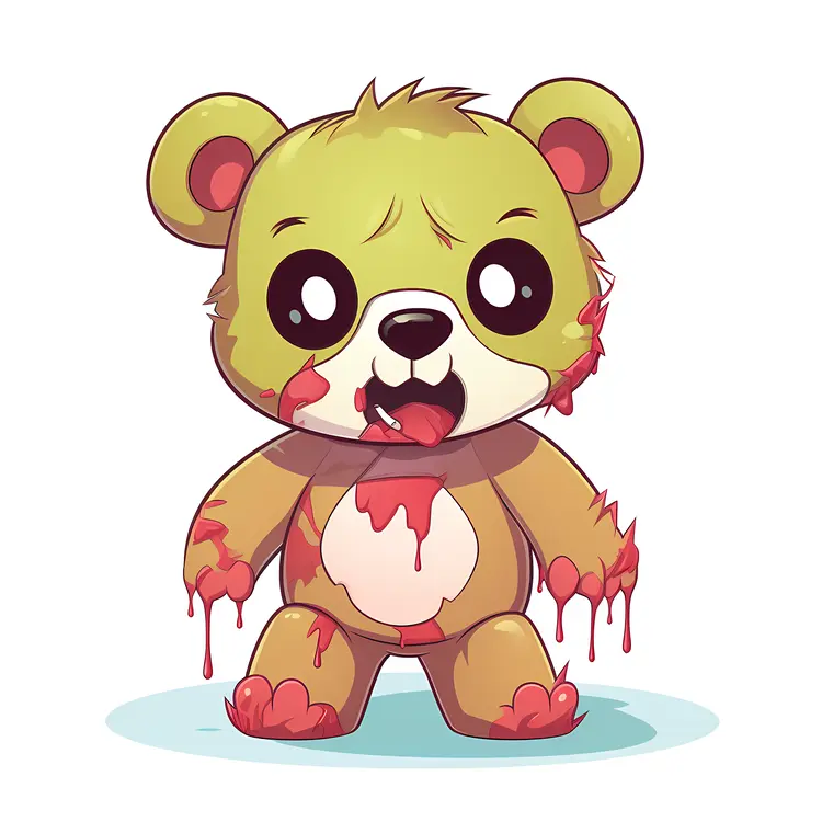 Cute Zombie Teddy Bear for Halloween