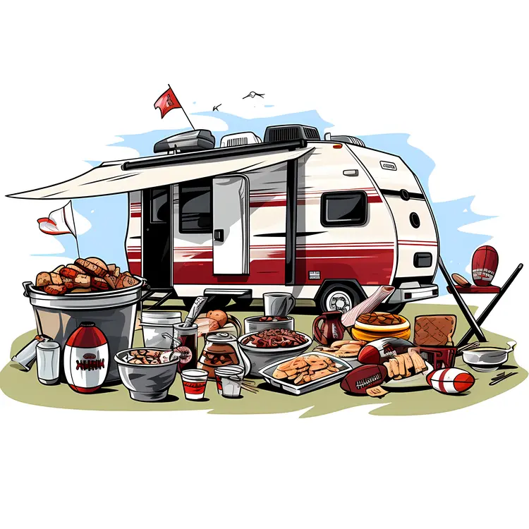 Tailgate Spread with Trailer