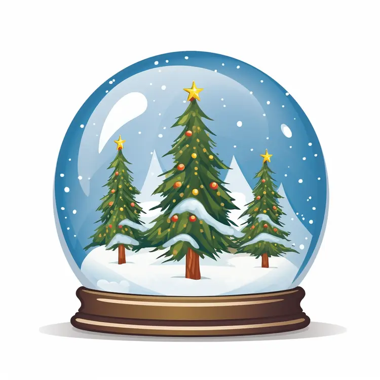 Christmas Tree in Snow Globe