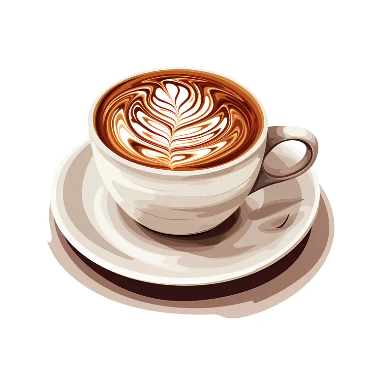 Simple Latte Art in Minimalist Cup