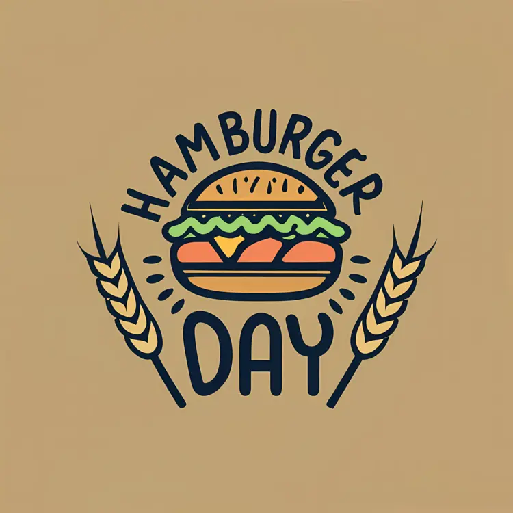Hamburger Day with Wheat Decoration