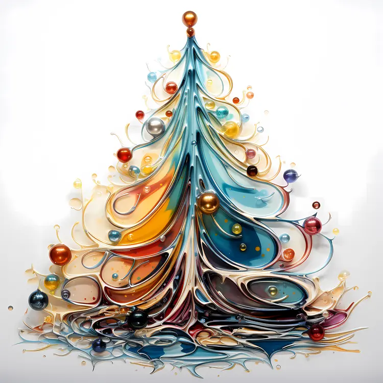 Colorful Artistic Christmas Tree Decoration