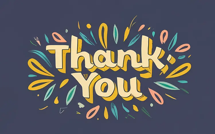 Thank You Text Illustration