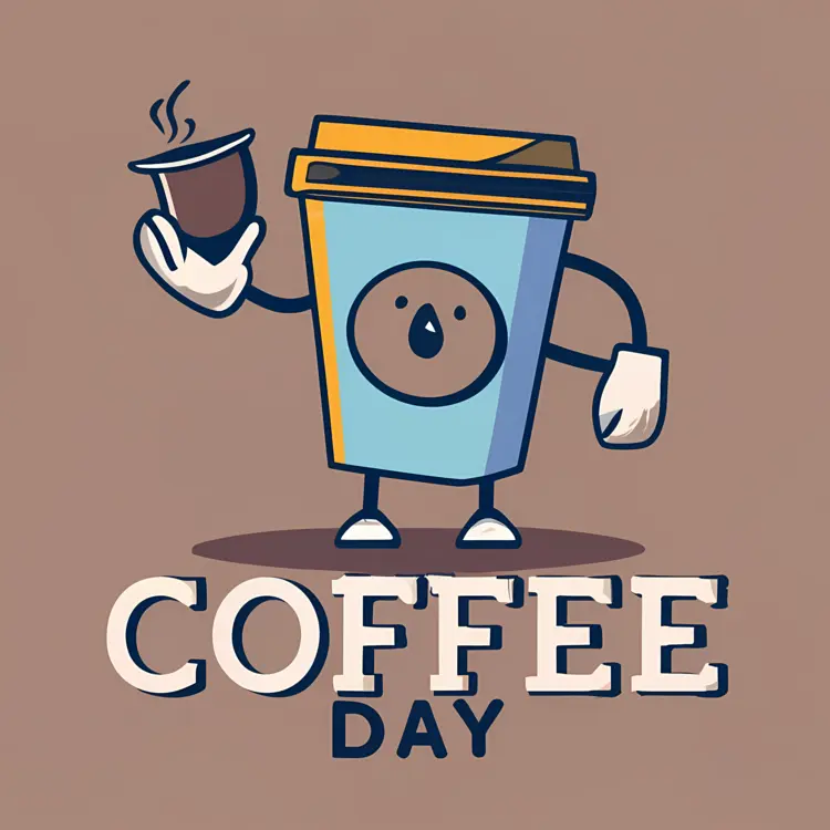Coffee Day Celebration with Coffee Cup
