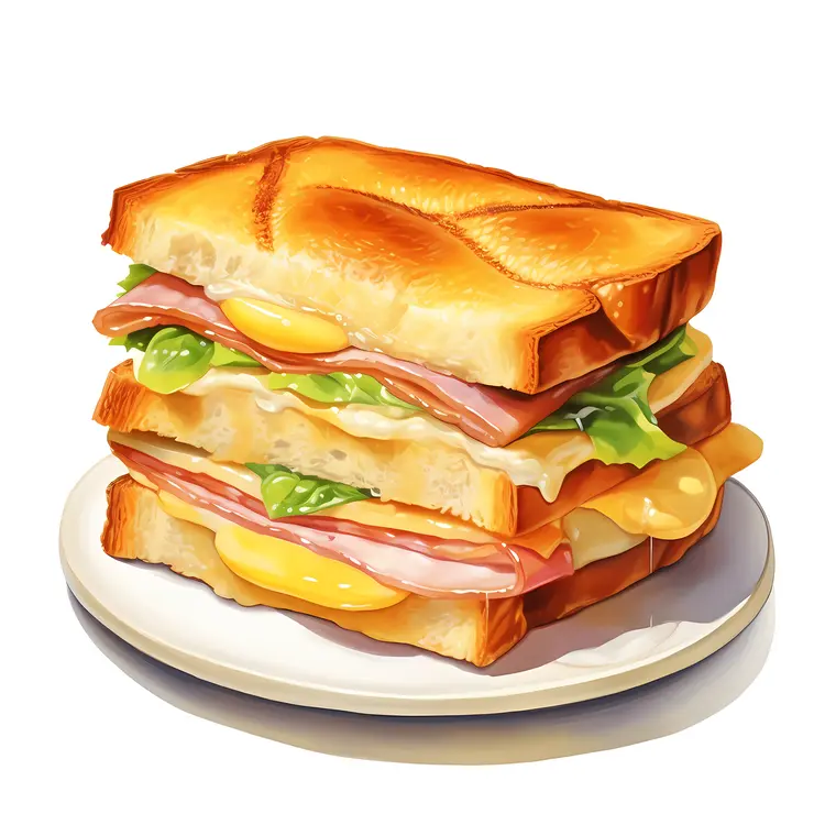 Delicious Sandwich with Cheese and Lettuce
