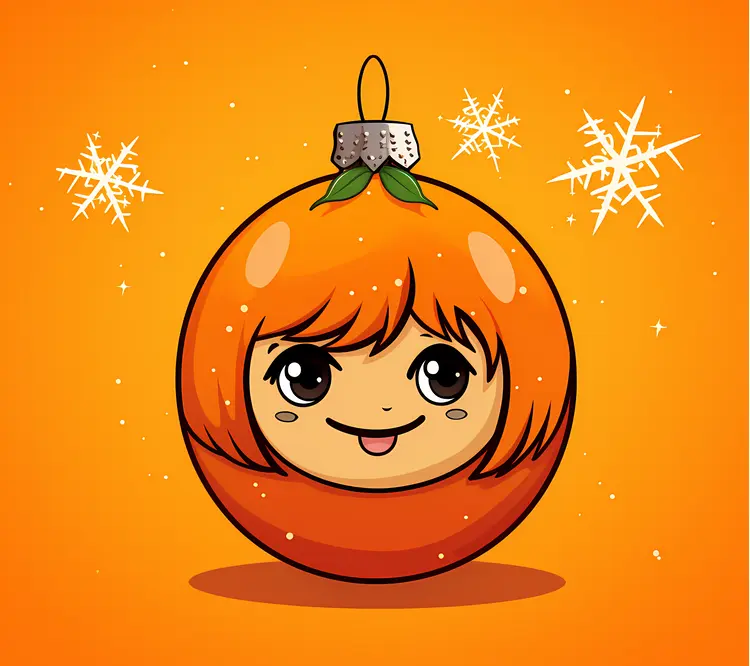 Girl with Orange Hair Ornament