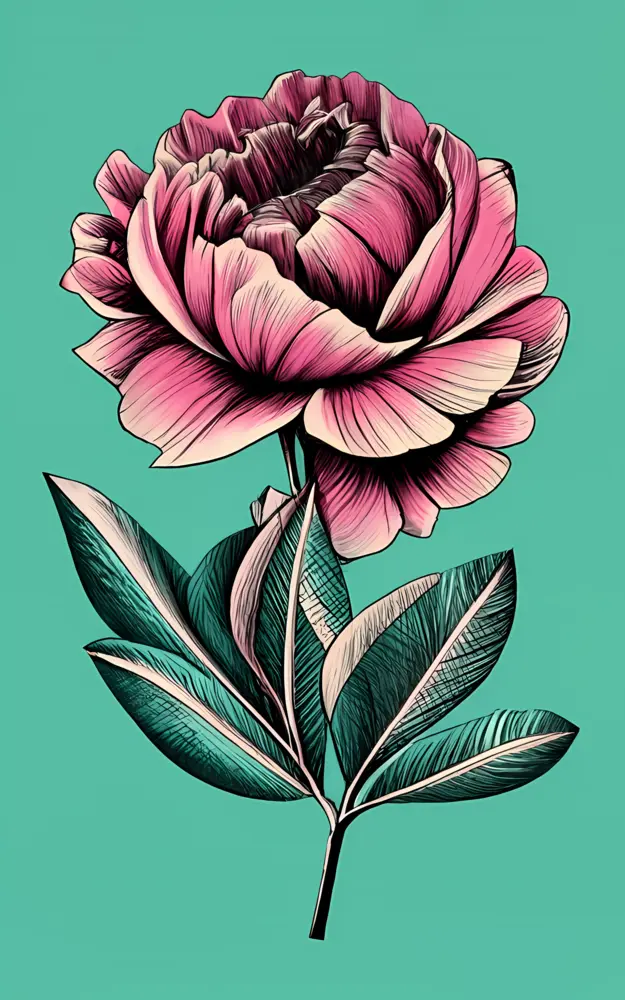 Elegant Flower with Detailed Petals