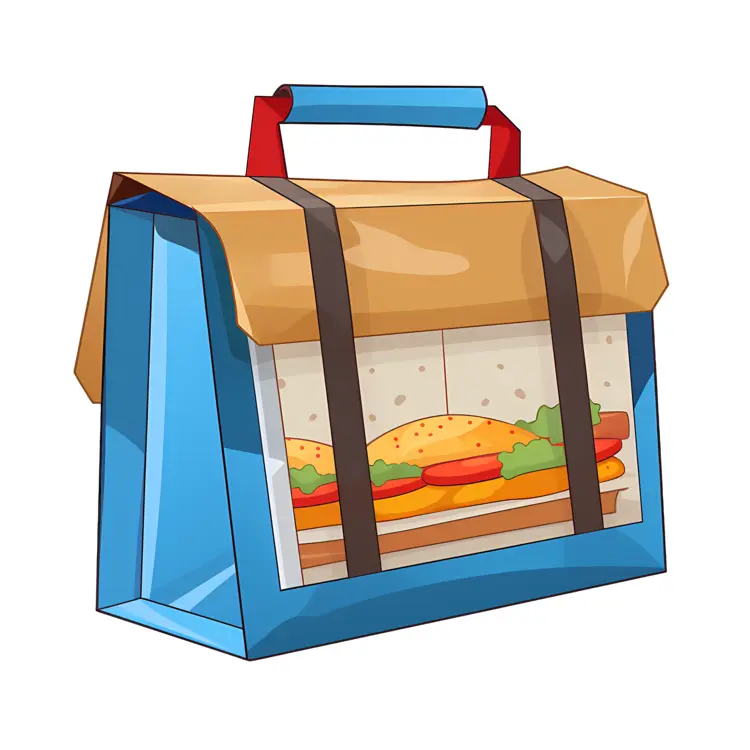 Lunchbox with Sandwich and Straps