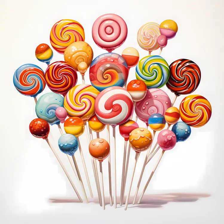 Assorted Colorful Lollipops