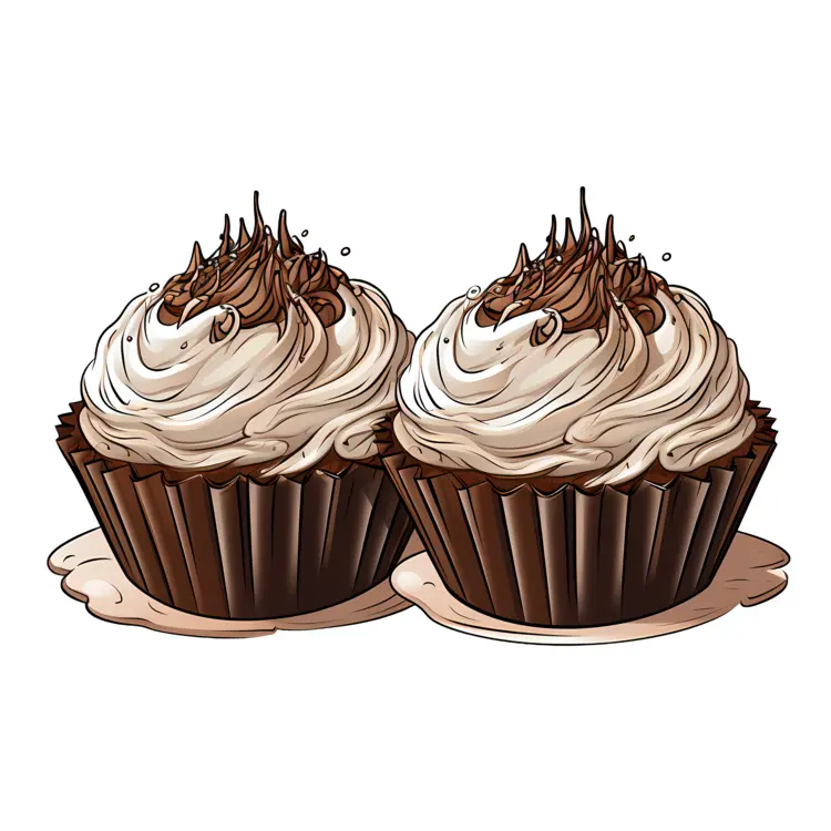 Double Chocolate Cupcakes with Swirled Frosting