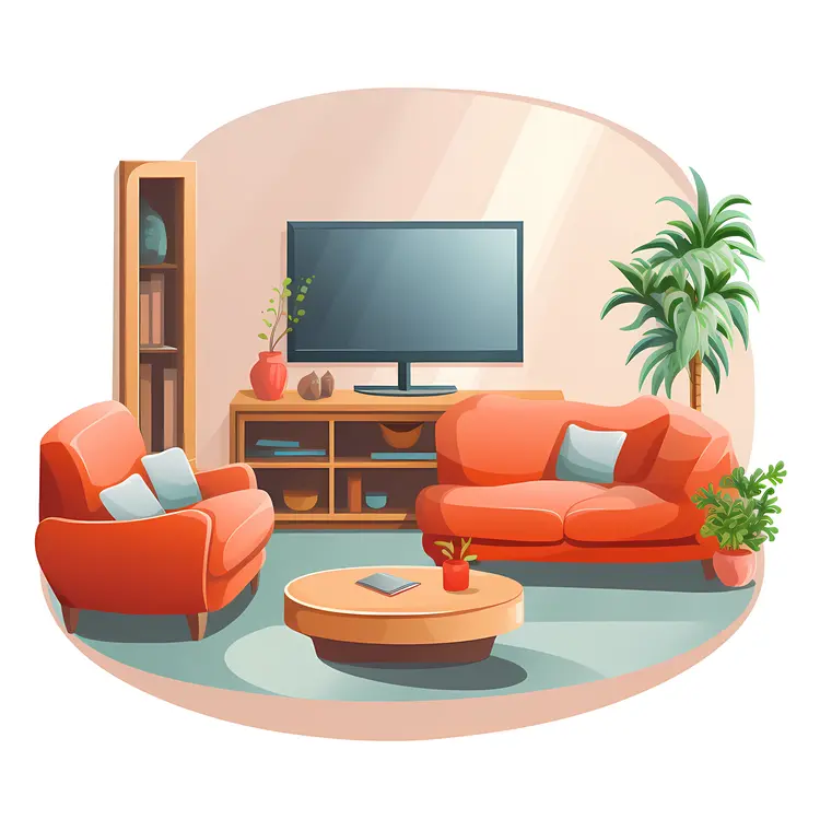 Cozy Living Room with Modern Furniture