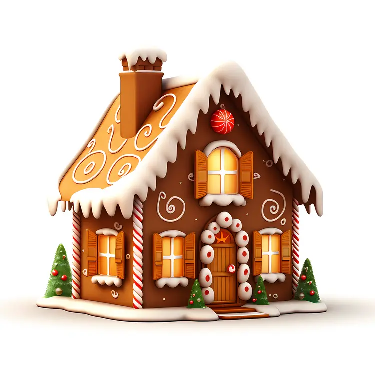 Gingerbread House with Snow