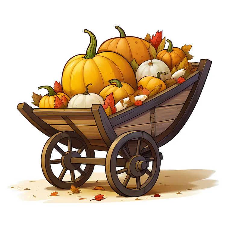 Pumpkin Cart for Harvest Season