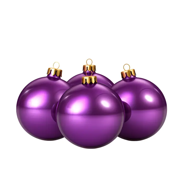 Purple Christmas Ornaments