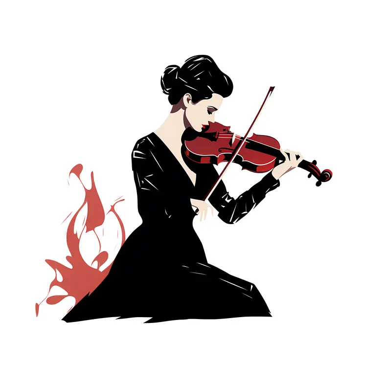 Woman Playing Violin