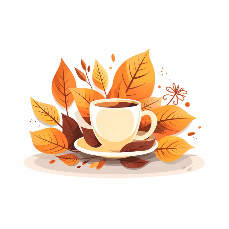 Cup with Autumn Leaves