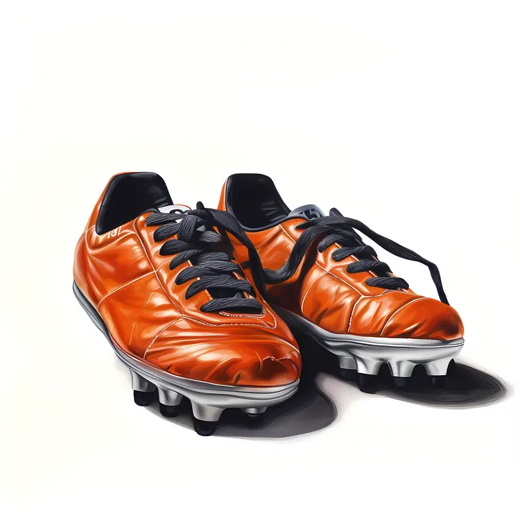 Orange Soccer Shoes